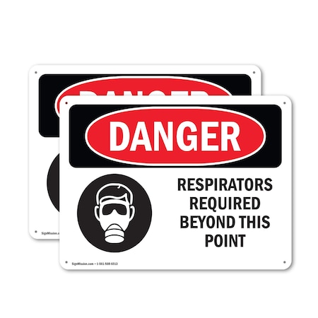Signmission 7 in Height, 10 in Width, Plastic, Rectangle OS-2PACK-DS-P-710-L-1545